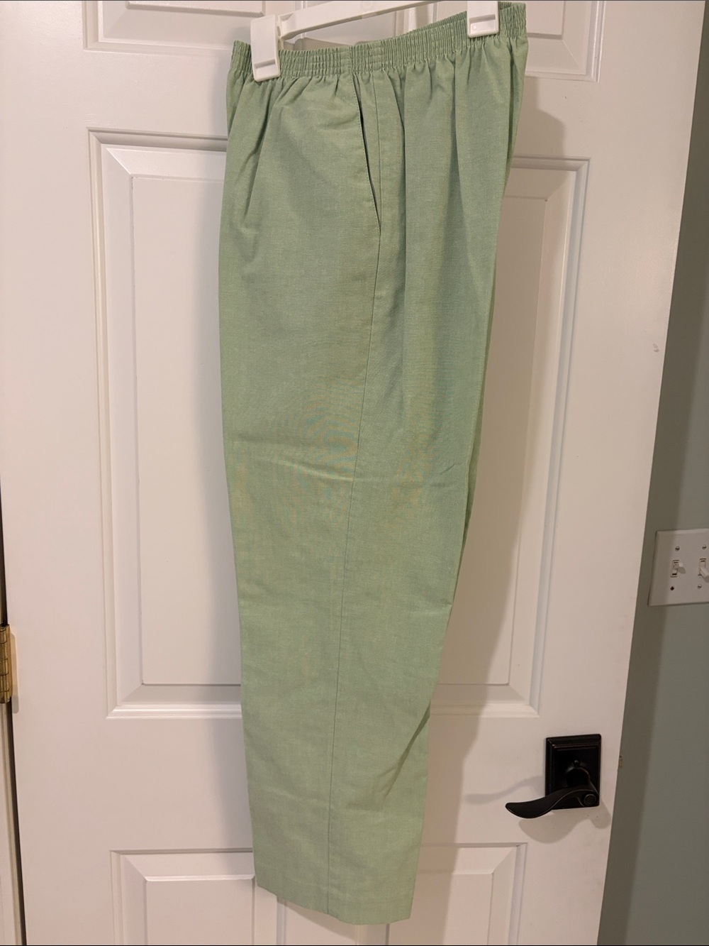 Alfred Dunner 8P Light Green Elastic-Waist Pants